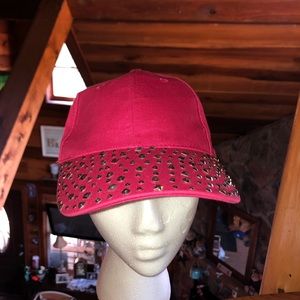 Hot pink bling baseball hat cap NWT